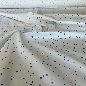 IMG_5217 Scalamandre " Van Cotton Print Navy On White Polka Dots MSRP USD 176/Y Albert Hadley To Van Truex Hn"