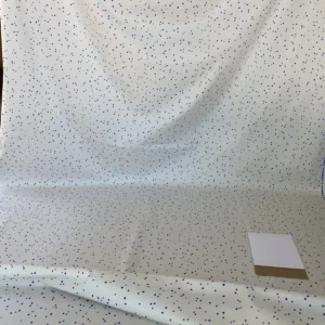 IMG_5218 Scalamandre " Van Cotton Print Navy On White Polka Dots MSRP USD 176/Y Albert Hadley To Van Truex Hn"