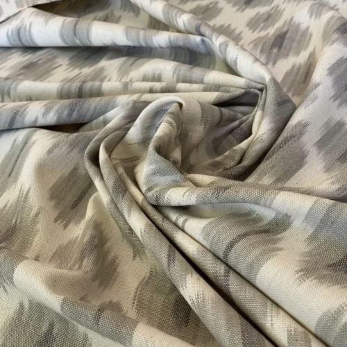 IMG_5249 Scalamandre " Amara Ikat Weave Stone MSRP USD 150/Y Cotton Hand Woven! Grey White Sc 0001 27176"