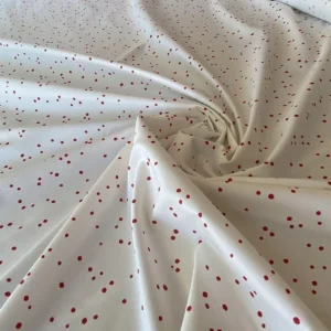 IMG_5276 Scalamandre " Van Cotton Print Red On White Polka Dots MSRP USD 176/Y Albert Hadley To Van Truex"