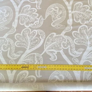 IMG_5296 Scalamandre Russell Linen Cotton China White Albert Hadley Print Jacobean MSRP USD 188/Y