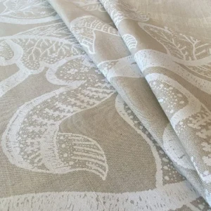 IMG_5298 Scalamandre Russell Linen Cotton China White Albert Hadley Print Jacobean MSRP USD 188/Y