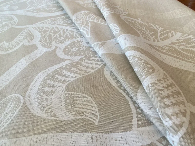 IMG_5298 Scalamandre Russell Linen Cotton China White Albert Hadley Print Jacobean MSRP USD 188/Y