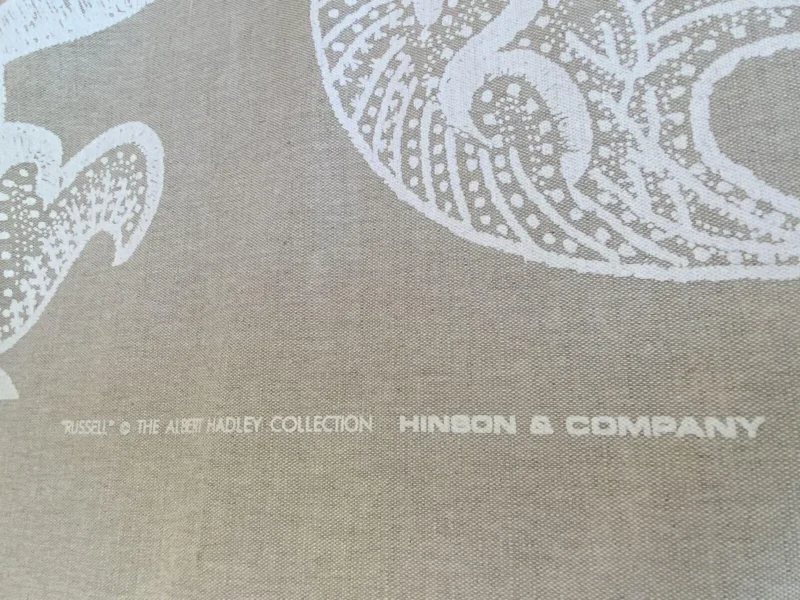 IMG_5299 Scalamandre Russell Linen Cotton China White Albert Hadley Print Jacobean MSRP USD 188/Y