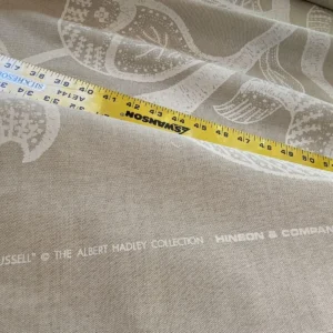 IMG_5300 Scalamandre Russell Linen Cotton China White Albert Hadley Print Jacobean MSRP USD 188/Y