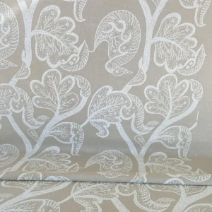 IMG_5301 Scalamandre Russell Linen Cotton China White Albert Hadley Print Jacobean MSRP USD 188/Y