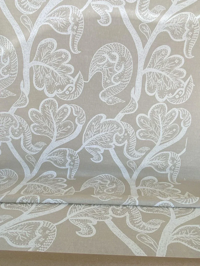 IMG_5301 Scalamandre Russell Linen Cotton China White Albert Hadley Print Jacobean MSRP USD 188/Y