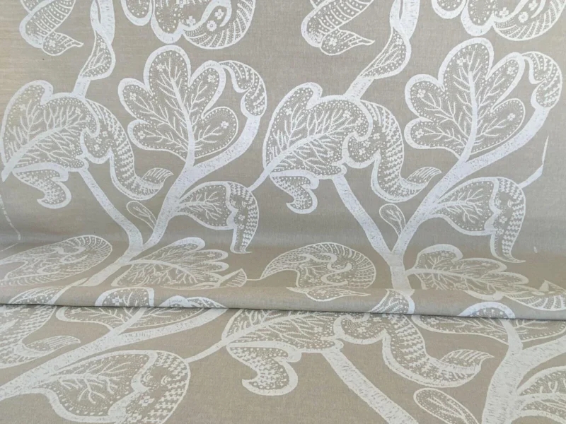 IMG_5302 Scalamandre Russell Linen Cotton China White Albert Hadley Print Jacobean MSRP USD 188/Y