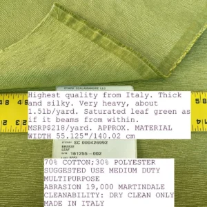 IMG_5352 Scalamandre Breeze Leaf Green Heavy Texture MSRP USD 218/Y