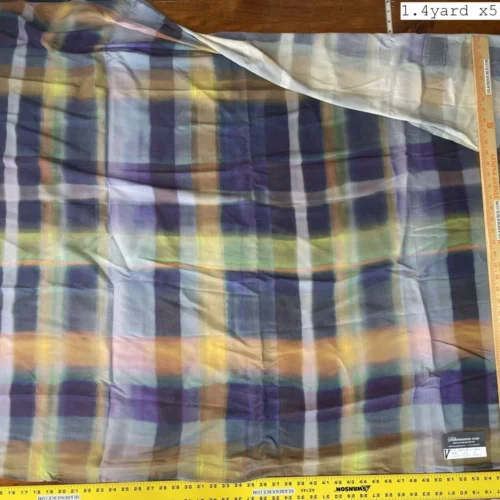 IMG_5780 3 Boxv Scalamandre Square Showroom Sample 1.4 Yard Caprice Ch Midnight Grass