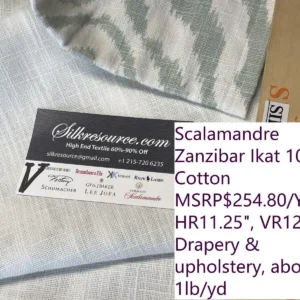 IMG_5808 13 Boxv Scalamandre Square Showroom Sample 2.4 Yard Gray/blue Wood Print