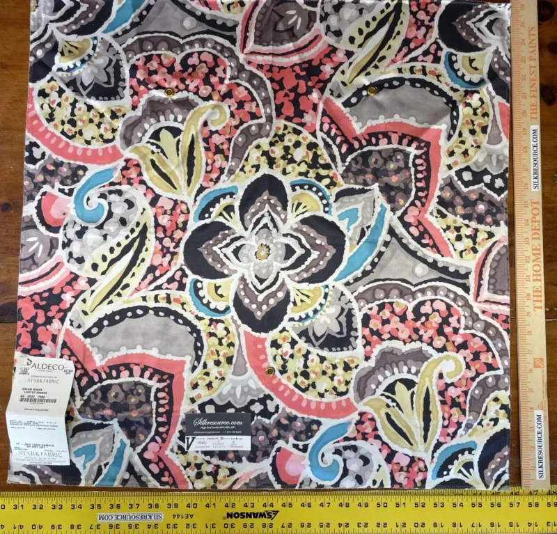 17 Boxv Scalamandre Square Showroom Sample 1 Yard Multi Colorful Flower