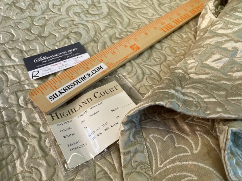 IMG_6131 11 Boxr 2.4yds Highland Court Nouveau In Seaglass Quilted Silk Tapestry MSRP About 0/y