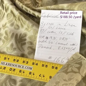 IMG_6291 Fabricut Byrnes In Linen Beige Silk Cotton Lampas Renaissance Damask MSRP USD 188.50/Y