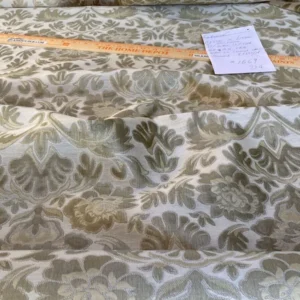 IMG_6297 Fabricut Byrnes In Linen Beige Silk Cotton Lampas Renaissance Damask MSRP USD 188.50/Y