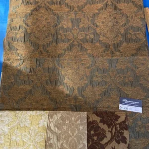 100% Silk Jacquard Oval Lozenge "marjoram" Green