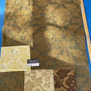 IMG_6336 100% Silk Jacquard Oval Lozenge "marjoram" Green