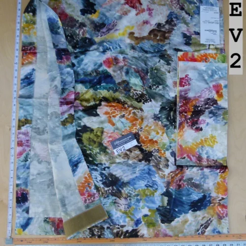 P1050645 1 Ev2 2yx29"w Scalamandre Oeuvre Blue Multi Abstract