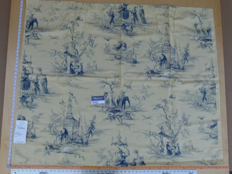 P1050674 7 Ev2 Scalamandre 1.2y Voyage En Chine Bleu Blue Chinoiserie Print