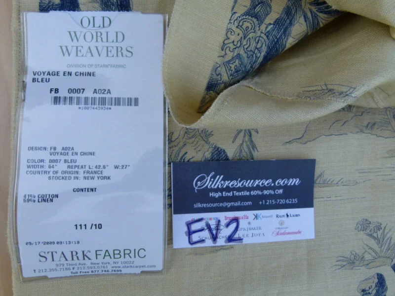 P1050675 7 Ev2 Scalamandre 1.2y Voyage En Chine Bleu Blue Chinoiserie Print