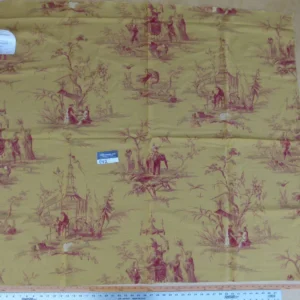 P1050676 1.2y Designer 100% Silk Lisere Stripe Pink Gold Muted Sage Green