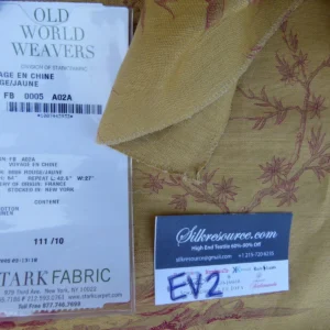 8 Ev2 1.2y Scalamandre Voyage En Chine Red Yellow Chinoiserie Print