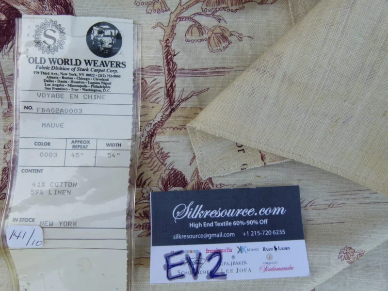 P1050683 10 Ev2 1.2y Scalamandre Voyage En Chine Mauve Dark Purple Red Chinoiserie Print