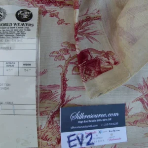 P1050685 11 Ev2 1.2y Scalamandre Voyage En Chine Red Chinoiserie Print