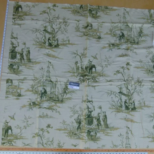 P1050692 13 Ev2 1.2y Scalamandre Voyage En Chine Vert Green Chinoiserie Print MSRP USD 388/y