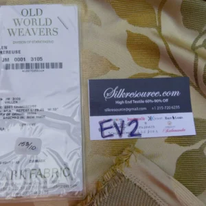 P1050748 33 Ev2 1.3y Scalamandre Vallen Chartreuse Green Yellow Silk Leaf Woven