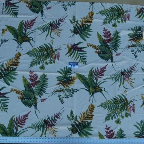 P1060316 1 Ev4 Scalamandre 1.4 Y Felce Cotton Ecru Beige Cream Fern Turtle MSRP USD 276/Y