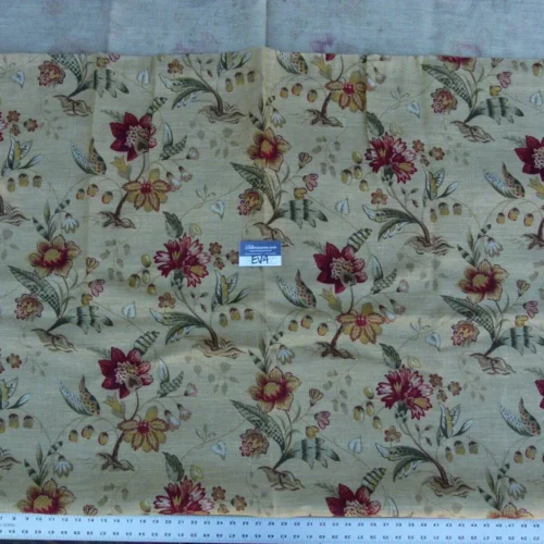 P1060323 3 Ev4 2.4y Scalamandre Old World Weavers  Kentwell Brick Olive Wheat English Chintz Linen Heavy MSRP USD 324/Y