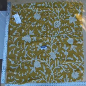 P1060335 9 Ev4 Scalamandre 47"x43" Balik-gold Wool Crewel On Jute MSRP USD 152/Y