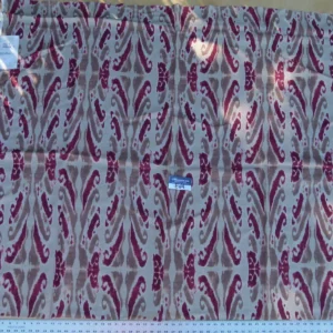 P1060368 22 Ev4 1.2y Scalamandre Moorea Island Mulberry Bark Red Tan Linen Print