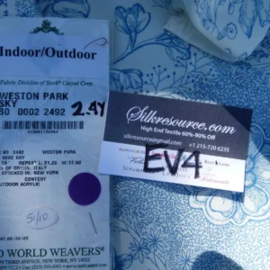 P1060414 44 Ev4 Scalamandre Old World Weavers 2.4y Weston Park Sky Blue and White Outdoor Acrylic Floral Print