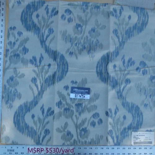 2 Ev5 Scalamandre Square Showroom Sample Visby Tahoe Blue Old World Weavers Silk MSRP USD 530/Y