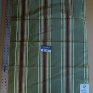 P1060473 10 Ev5 Scalamandre Square Showroom Sample Zahra Stripe Mint Green Taupe Silk Per Piece