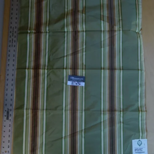 P1060473 10 Ev5 Scalamandre Square Showroom Sample Zahra Stripe Mint Green Taupe Silk Per Piece