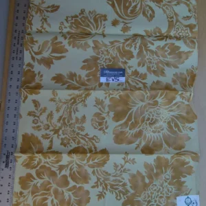 P1060481 13 Ev5 34"x25" Scalamandre Showroom Sample Uppark Sand Tan Gold Cotton Floral Print MSRP USD 576/Y (copy)