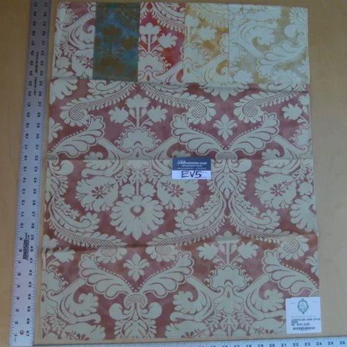 P1060531 30 Ev5 30"x24"scalamandre Showroom Sample Judith On Cream Satin Rose Cotton Print MSRP USD 314/Y (copy)