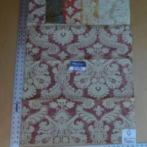 31 Ev5 35"x24"scalamandre Showroom Sample Judith On Cream Satin Rose Cotton Print MSRP USD 314/Y