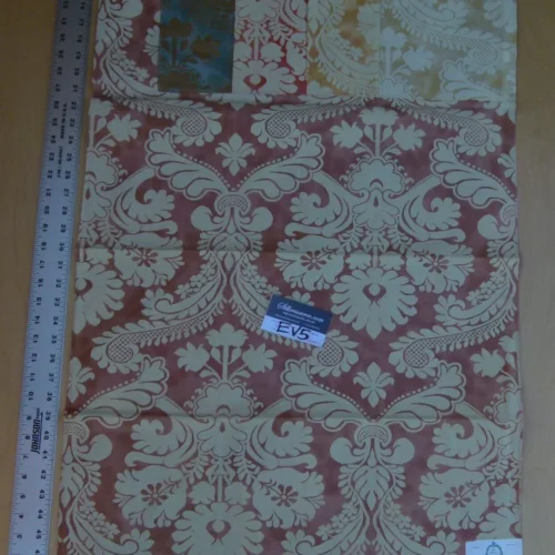 P1060535 32 Ev5 35"x24"scalamandre Showroom Sample Judith On Cream Satin Rose Cotton Print MSRP USD 314/Y