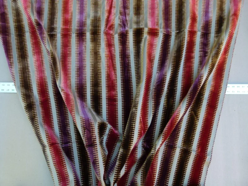 P1100017 2.4y Scalamandre Colony Indianapolis Silk Velvet Cut Velvet Burnt Raspberry Red Purple Brown Chocolate MSRP USD 830/Y!#1