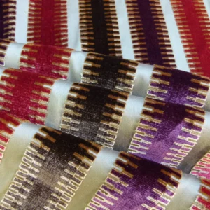 2.4y Scalamandre Colony Indianapolis Silk Velvet Cut Velvet Burnt Raspberry Red Purple Brown Chocolate MSRP USD 830/Y!#2