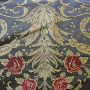 **On hold Coraggio Textile Donatello Red Rose Gold Flourishes Dark Brown 3y MSRP USD 538/Y
