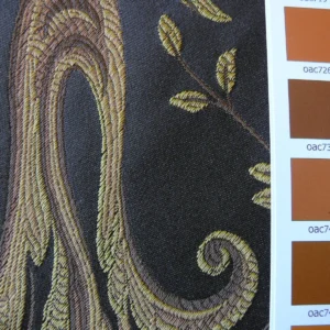 **On hold Coraggio Textile Donatello Red Rose Gold Flourishes Dark Brown 3y MSRP USD 538/Y