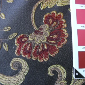 **On hold Coraggio Textile Donatello Red Rose Gold Flourishes Dark Brown 3y MSRP USD 538/Y