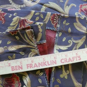 **On hold Coraggio Textile Donatello Red Rose Gold Flourishes Dark Brown 3y MSRP USD 538/Y