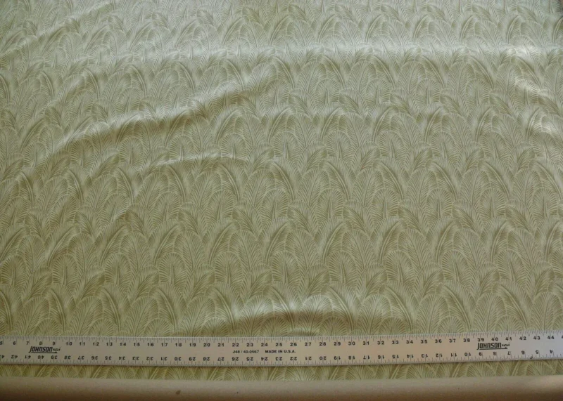 P1660845 Scalamandre Feather Leaf Greige Reversible Grey Beige Animal Bird Foliage Cotton Damask MSRP USD 200/yard