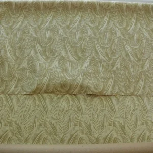 P1660849 Scalamandre Feather Leaf Greige Reversible Grey Beige Animal Bird Foliage Cotton Damask MSRP USD 200/yard